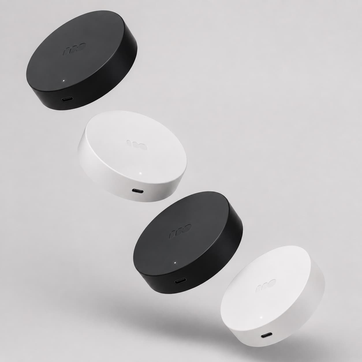 Four Core units in graphite and bone